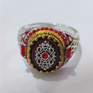 Men's Vintage Alloy Statement Ring